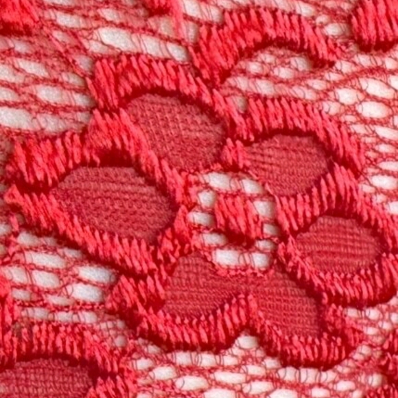 Wine Red Lace Open Crotch & Open Cup W/Satin Tie Bow Bust Bodysuit Lingerie (OS) - Picture 11 of 12